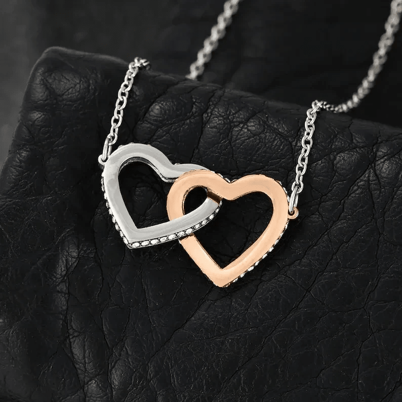 Angel Baby Interlocking Hearts Necklace For Mom Sorry For Your Loss Personalized Miscarriage Gift Pregnancy Loss Gift