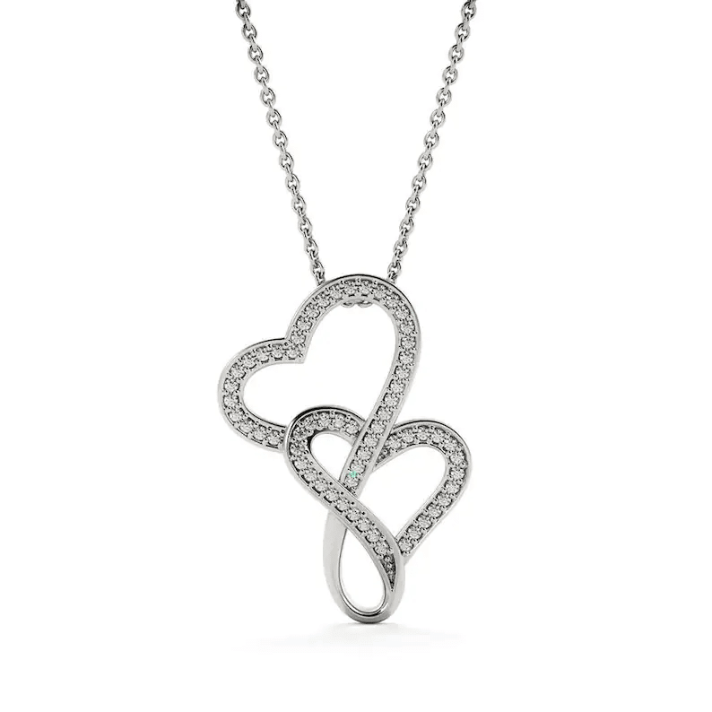 Angel Baby Interlocking Hearts Necklace For Mom Sorry For Your Loss Personalized Miscarriage Gift Pregnancy Loss Gift