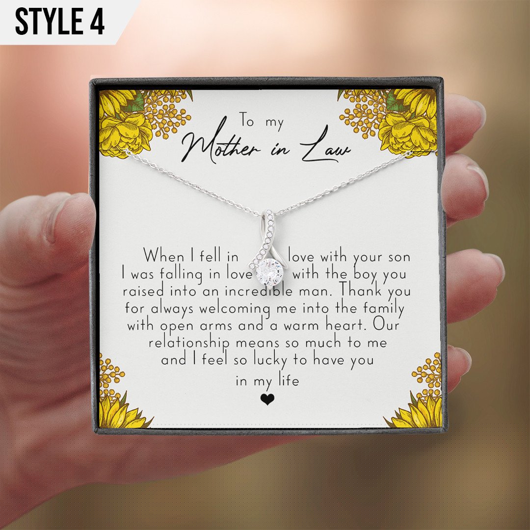 To My Mother In Law Alluring Beauty Necklace When I Fell In Love With Your Son Personalized Gift For Mother In Law