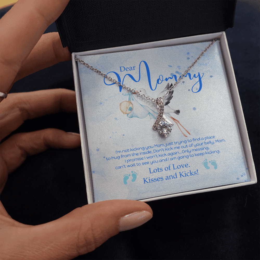Dear Mommy Kisses And Kicks Alluring Beauty Necklace Gift For Mom Toptrendygear
