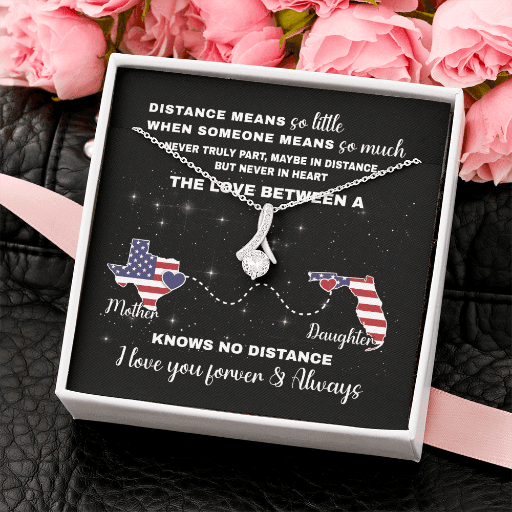 Long Distance Mother Daughter Alluring Beauty Necklace Gift For Mom From Daughter Toptrendygear