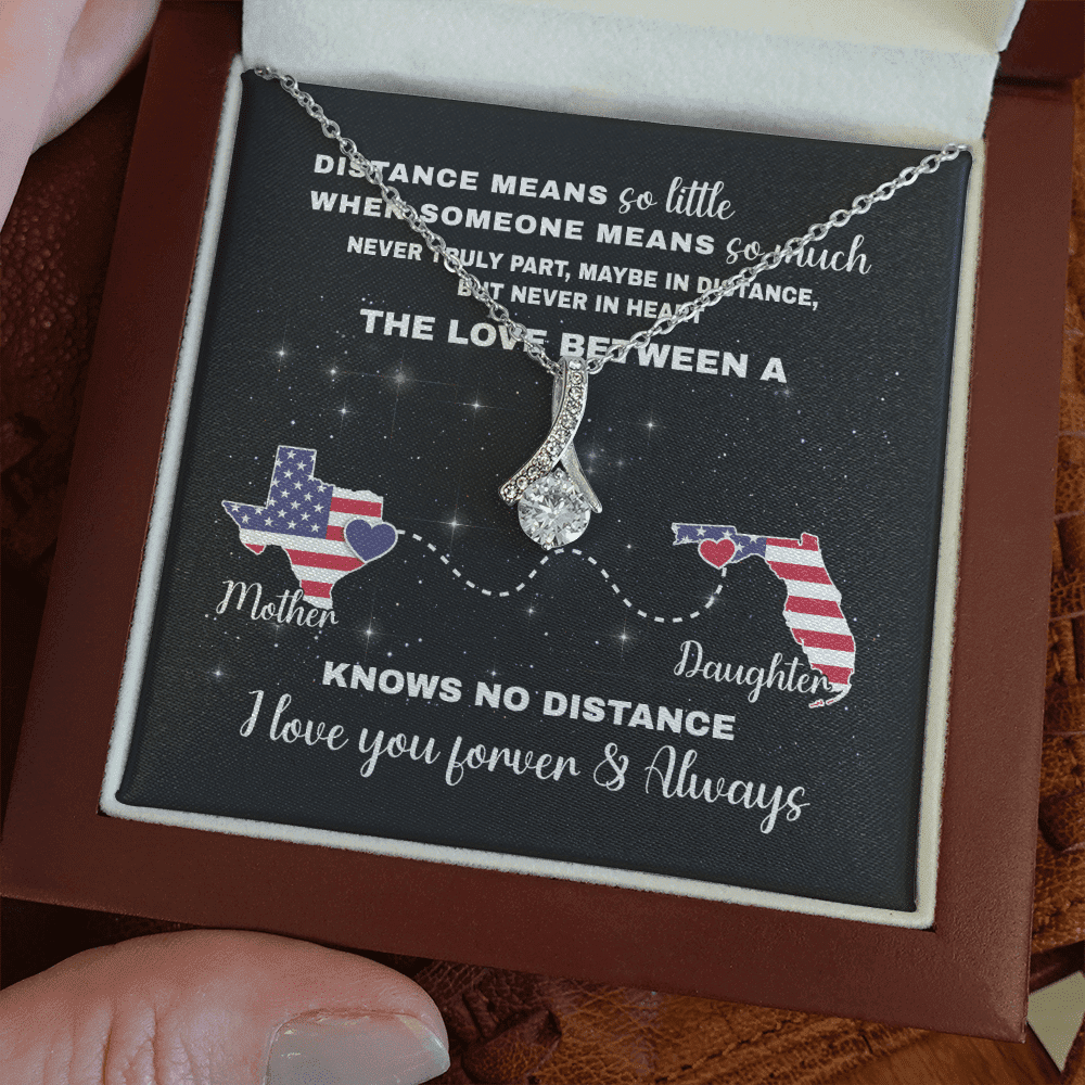 Long Distance Mother Daughter Alluring Beauty Necklace Gift For Mom From Daughter Toptrendygear