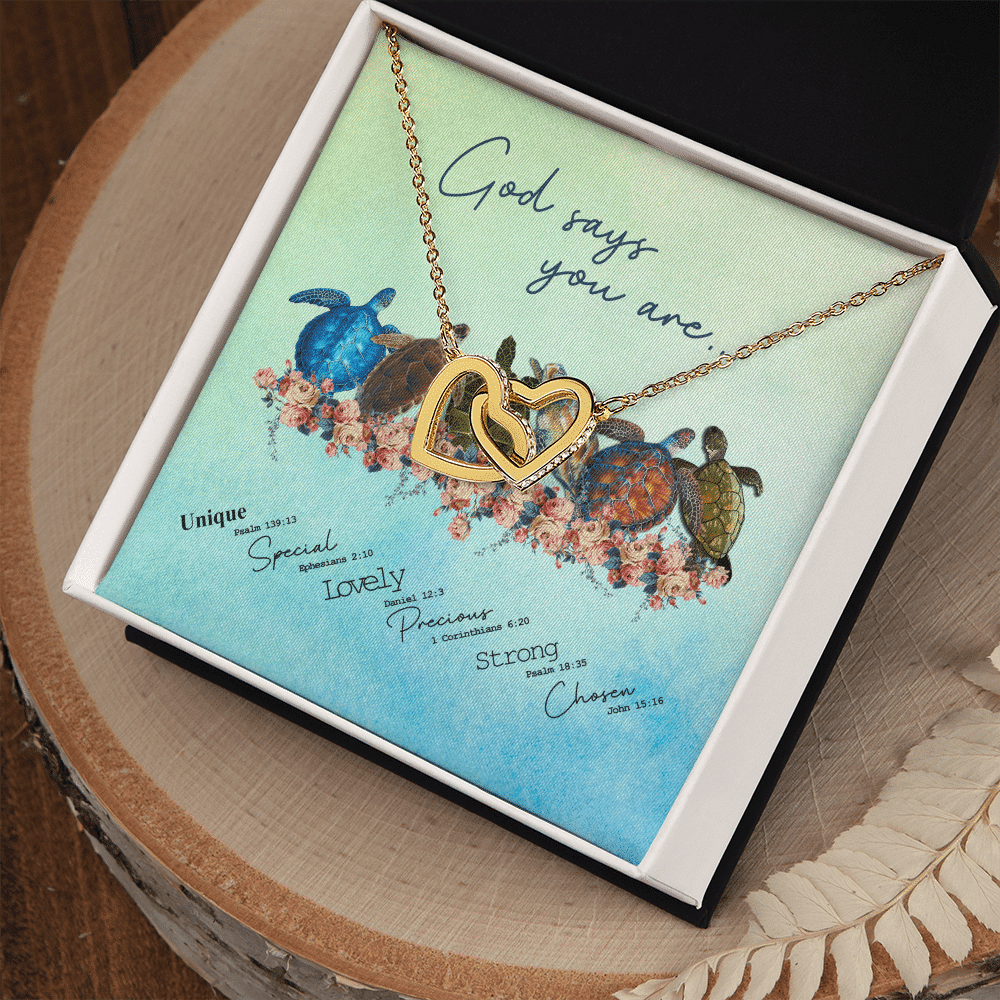 Mother Daughter Necklace God Say You Are Gift For Daughter Interlocking Hearts Gold Necklace Toptrendygear