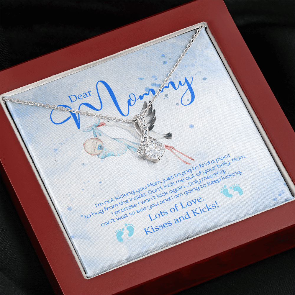 Dear Mommy Kisses And Kicks Alluring Beauty Necklace Gift For Mom Toptrendygear