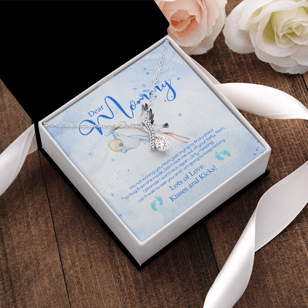 Dear Mommy Kisses And Kicks Alluring Beauty Necklace Gift For Mom Toptrendygear