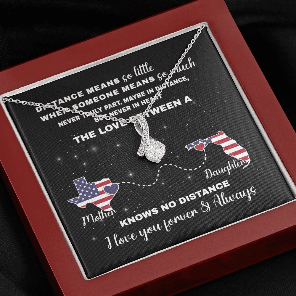 Long Distance Mother Daughter Alluring Beauty Necklace Gift For Mom From Daughter Toptrendygear