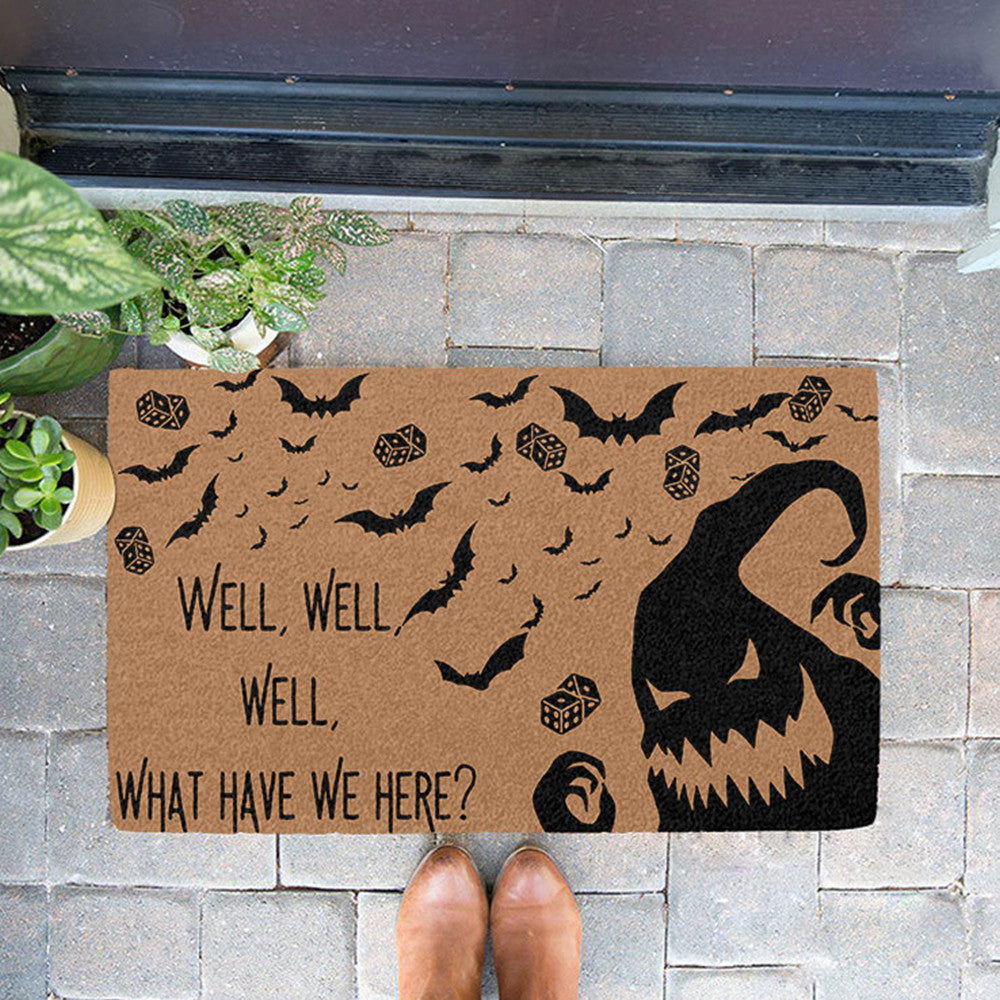Well Well Well What Have We Here Oogie Boogie Doormat Witchy Halloween Doormat Welcome Mat