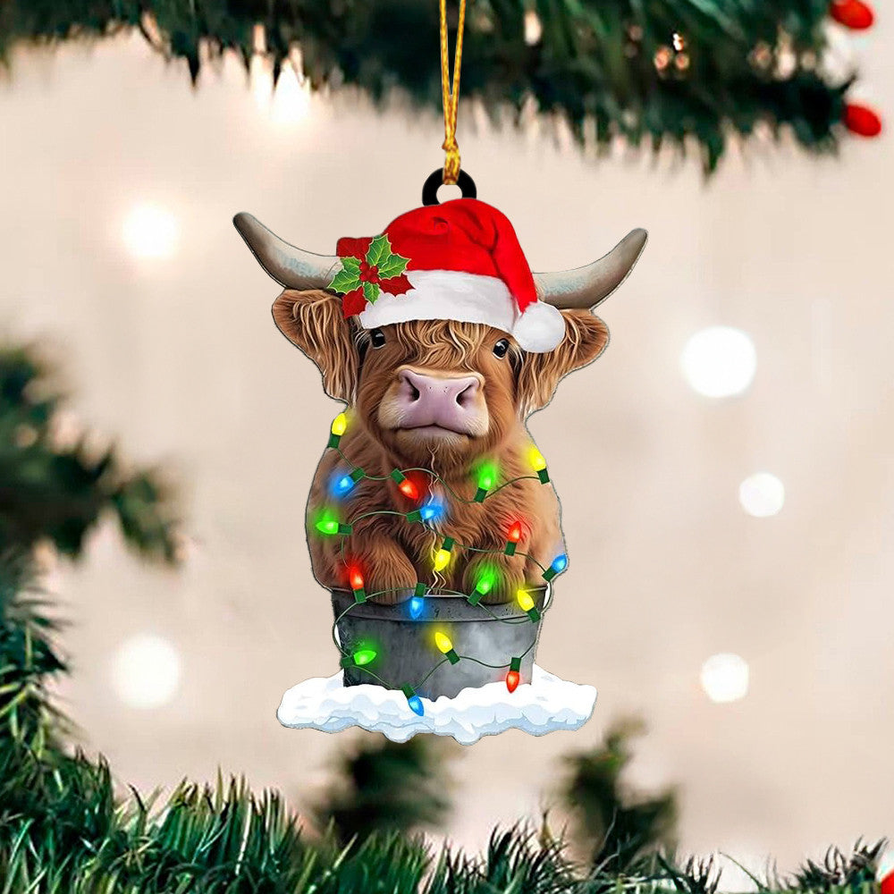 Highland Cow Ornament Highland Cow Christmas Ornament Tree Xmas Decoration