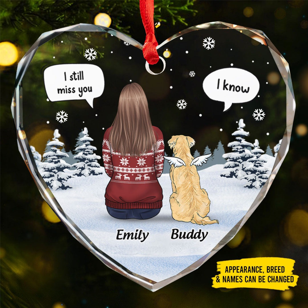 Custom Pet Memorial Ornament Heart Shape I Still Miss You Christmas Ornament Pet Lovers Gifts