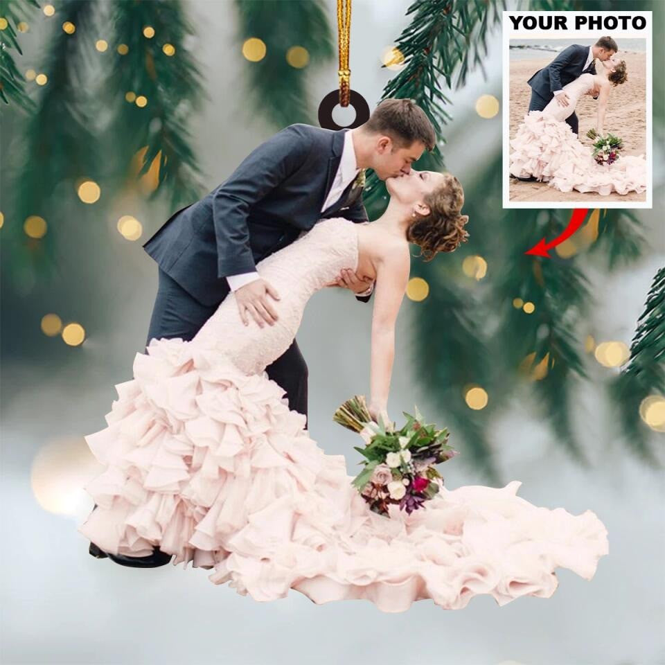 Personalized Photo Couple Acrylic Ornament Christmas Tree Ornament Gifts For Wife Husband