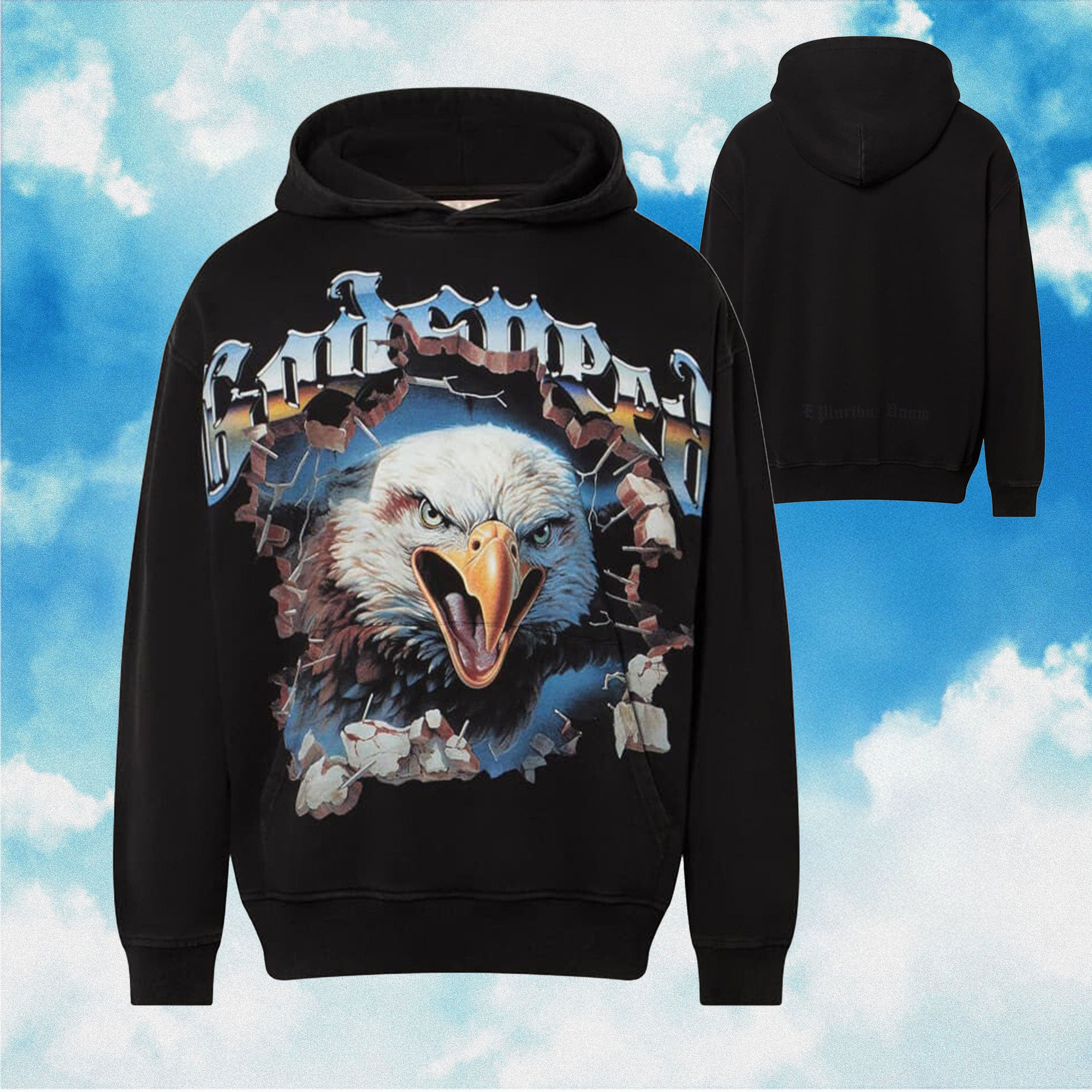 Godspeed Hoodie Spirit Animal Eagle Black Hoodie Streetwear Clothing