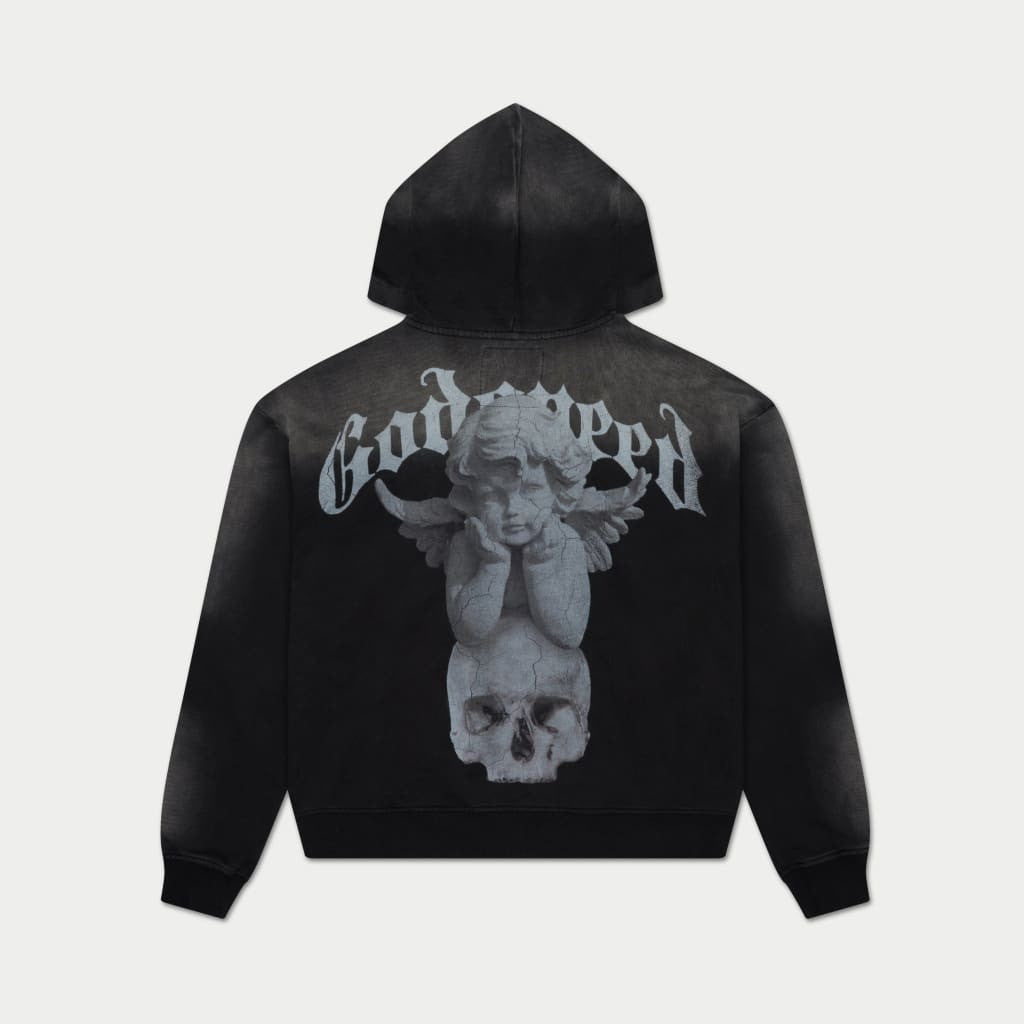Godspeed Zip Up Hoodie Circle Of Life Wash Hoodie Vintage Streetwear Clothing
