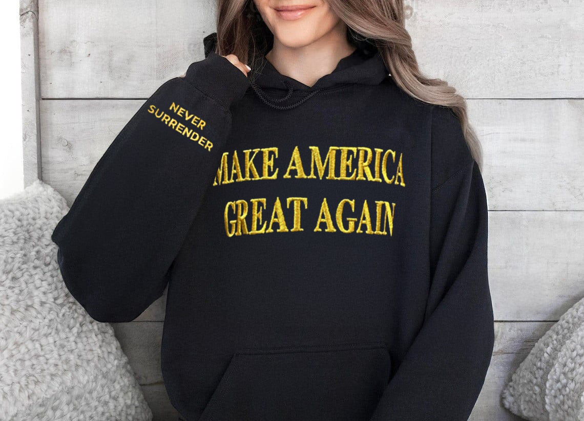 Trump Gold Dark MAGA Hat Elon Musk MAGA Hat Never Surrender Donald Trump 2024 Merchandise
