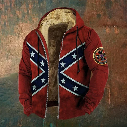 Old Dixie Zip Hoodie Vintage Southern Cross Hoodie Lynyrd Skynyrd Merch Men's Gifts