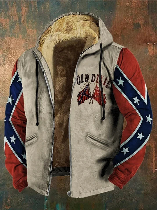 Old Dixie Zip Hoodie Vintage Southern Pride Hoodie Gifts For Brother Anniversary Gift for Men