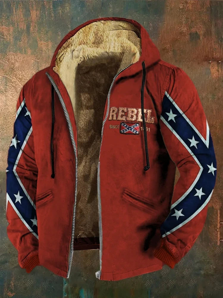 Southern Pride Old Dixie Zip Hoodie Stars And Bars Apparel Gifts For Boyfriend