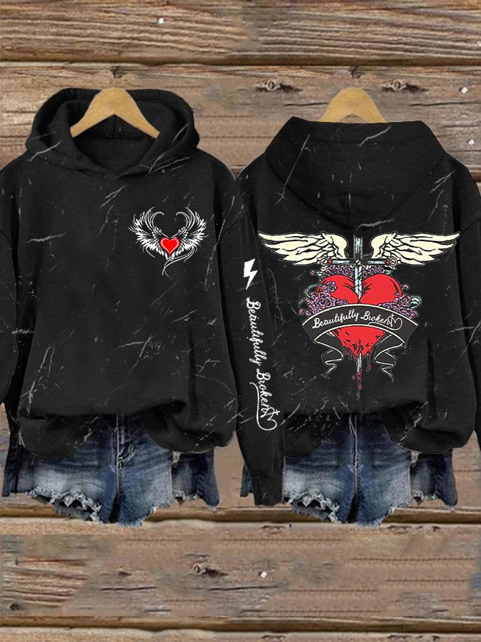 Jelly Roll's Beautifully Broken Heart Hoodie Country Music Birthday Gift for Husband