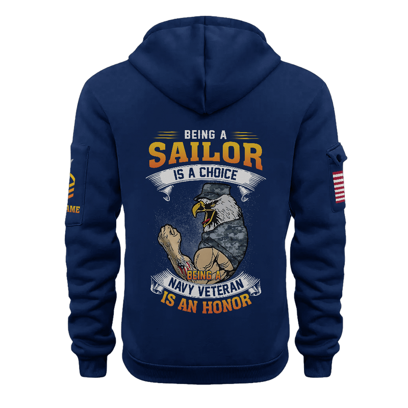 Eagle Being A Sailor Is A Choice Being A Navy Veteran Hoodie Unique Gifts For Navy Veterans