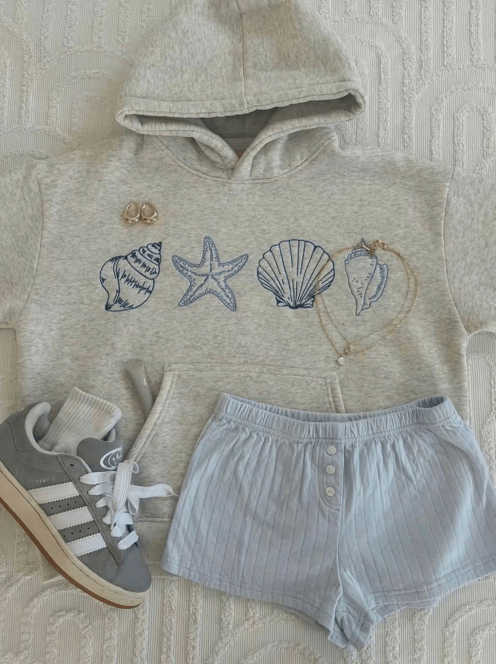 Prisana Bay Hoodie Seashell Hoodie Gifts For Ocean Lovers Birthday Gift for Husband