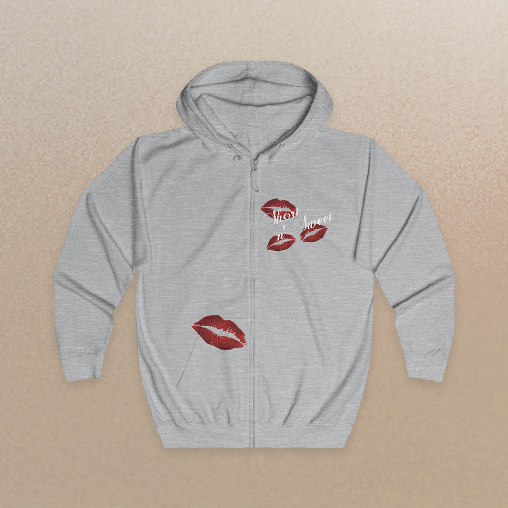 Sabrina Carpenter Tour Merch Zip Hoodie Short n Sweet Signature Kisses Hoodie Sabrina Carpenter