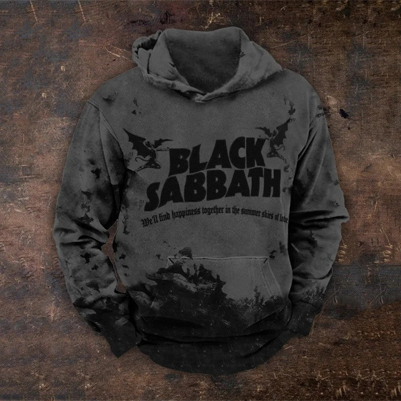 Black Sabbath Merch Hoodie Gradiant Demon Black Sabbath Hoodie Fan Gift Ideas Rock Band