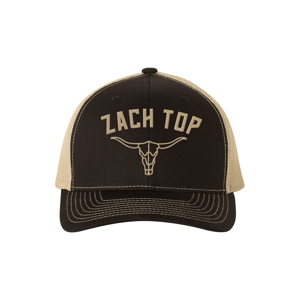 Zach Top Merch Zach Top Black And Gold Skull Hat Music Lovers Gifts For Fans