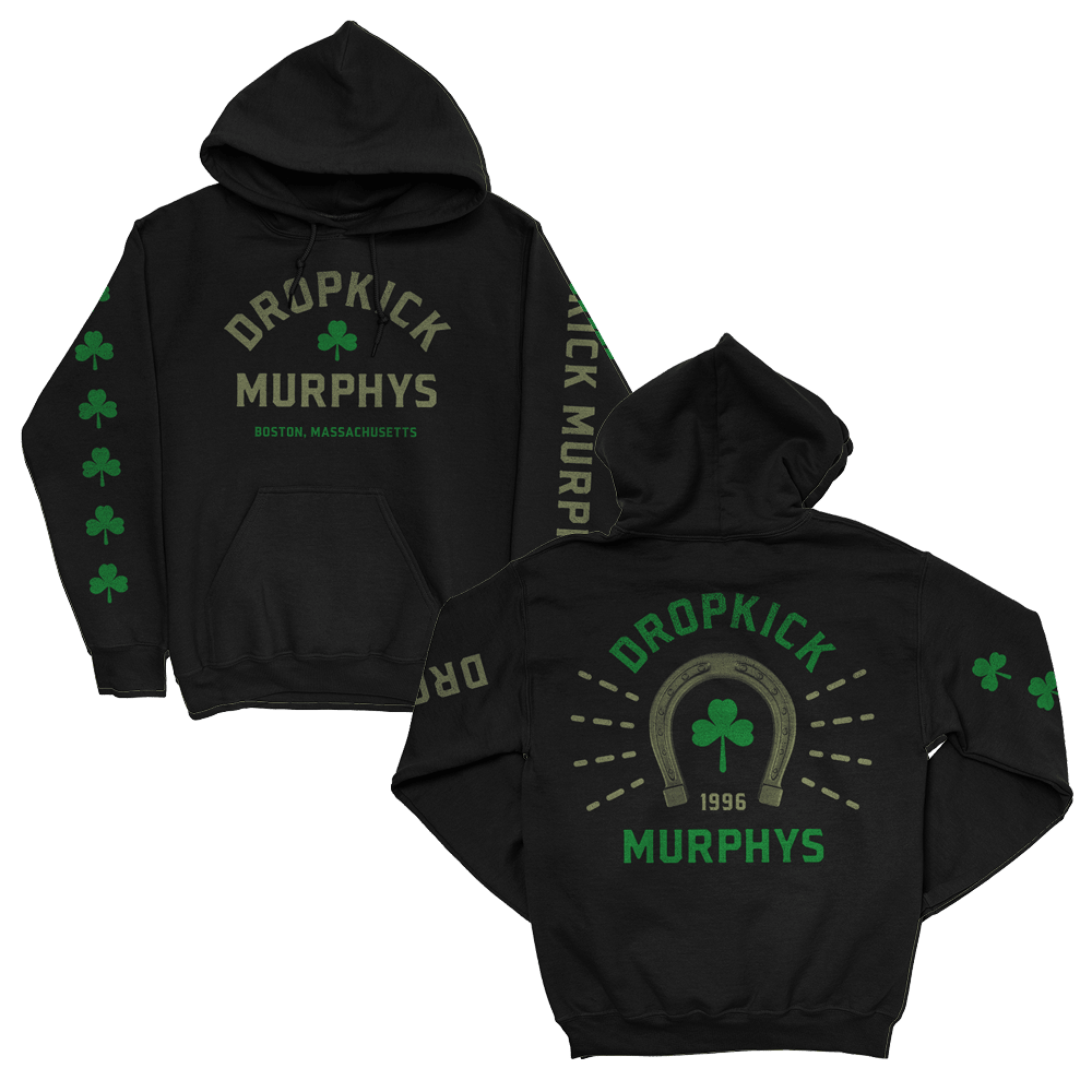Dropkick Murphys Merch Dropkick Murphys Lucky Horseshoe Hoodie Gifts For Rock Band Fans
