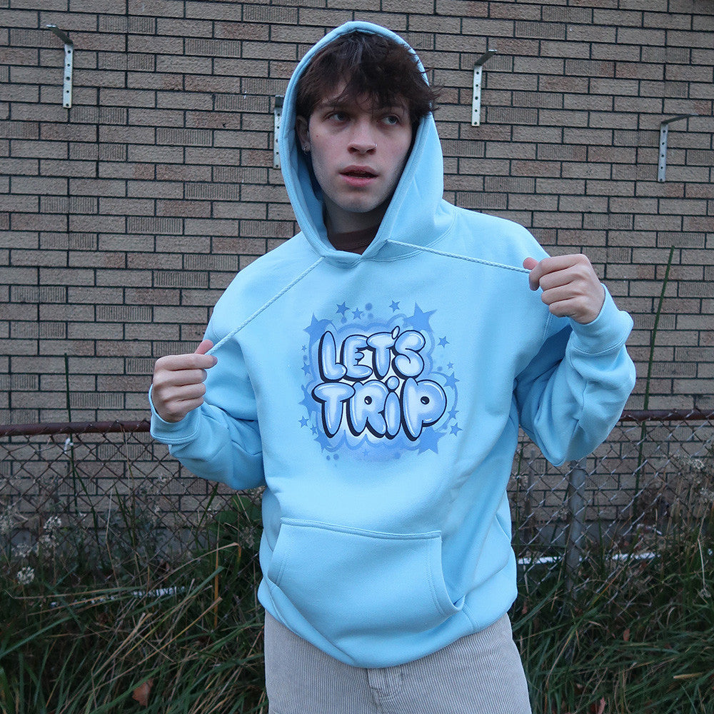 Sturniolo Triplets Merch Let's Trip Airbrush Hoodie Gifts For Fans Retro Gift for Him