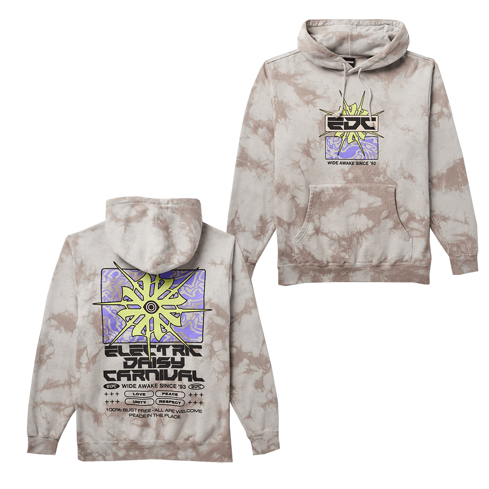 EDC Merchandise EDC Transformative Sound Tie Dye Hoodie Gifts For Music Fans