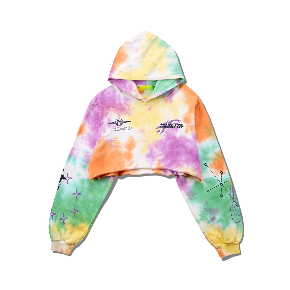 XG Merch XGALX Merchandise XG Tie Dye Cropped Hoodie Mother's Day Gifts For Wife