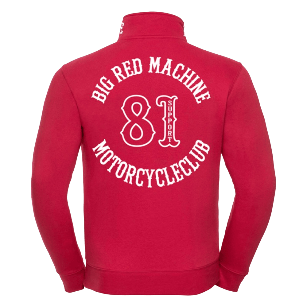 Hells Angels Support 81 World Half Zip Jacket Big Red Machine Motorcycleclub Support 81Jacket
