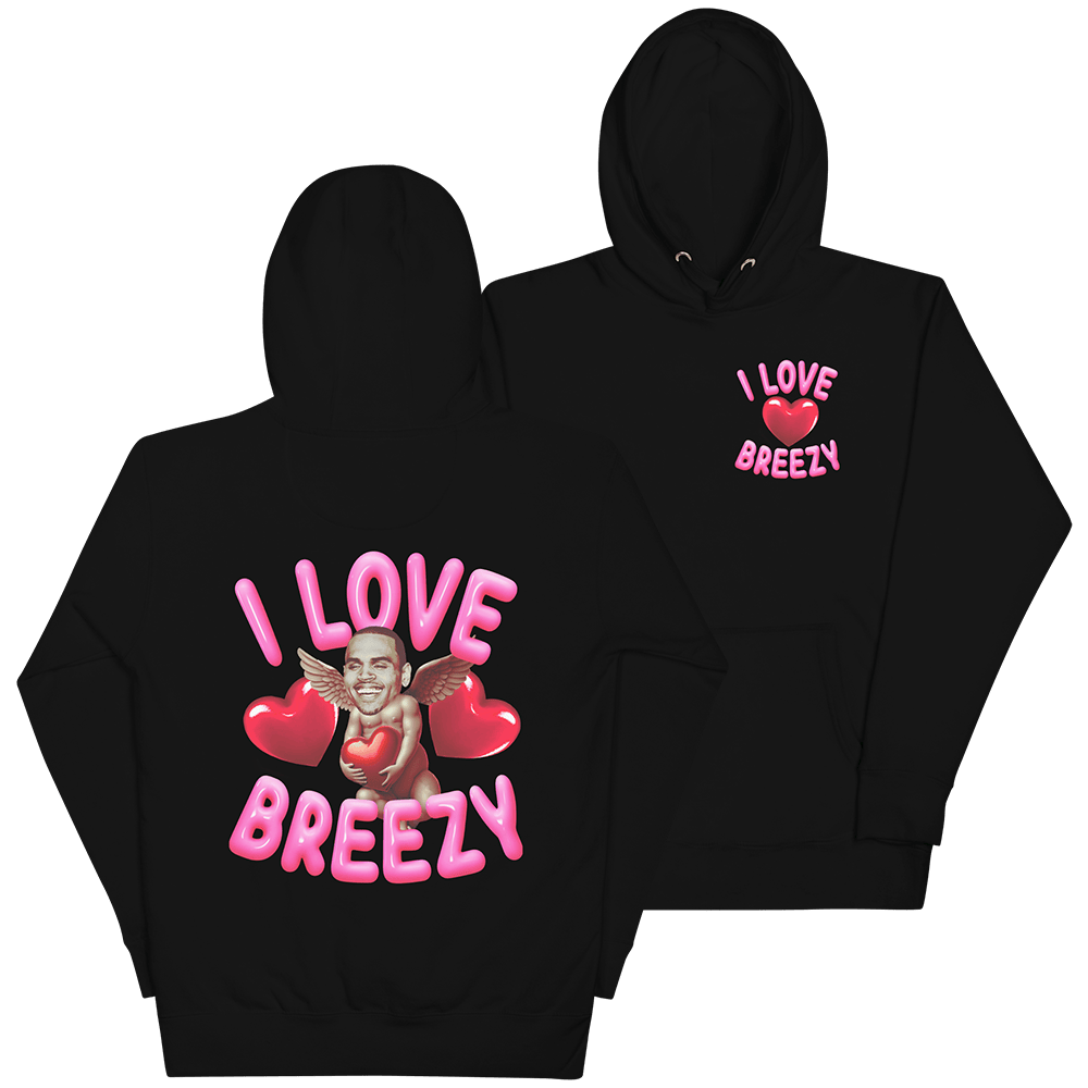 Chris Brown Merch I Love Breezy Cupid Hoodie Gifts For Father's Day From Wife