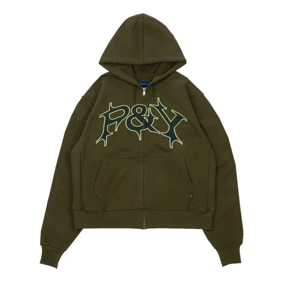 P&Y Merch Punkandyo P And Y Green Zip Hoodie Punkandyo Hoodie Best Mother's Day From For Daughter