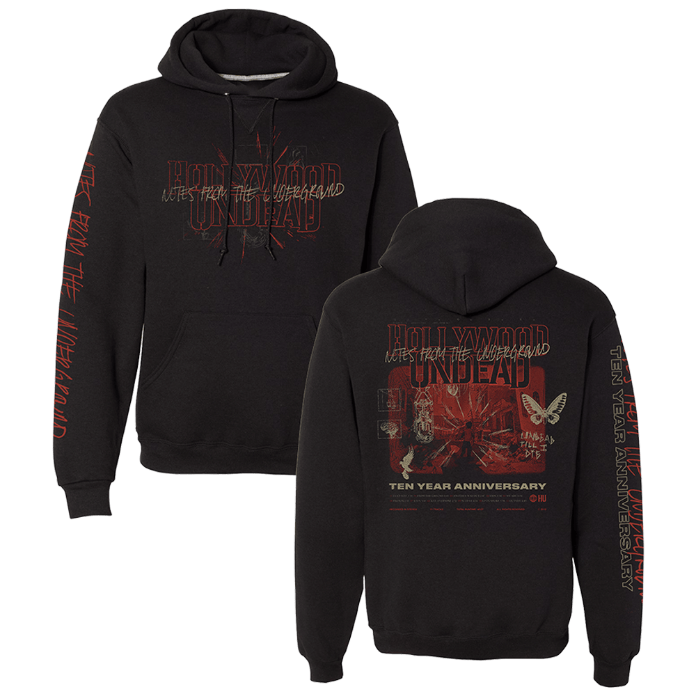 Hollywood Undead Merch Notes From The Underground 10-Year Anniversary Hoodie Gifts For Dad