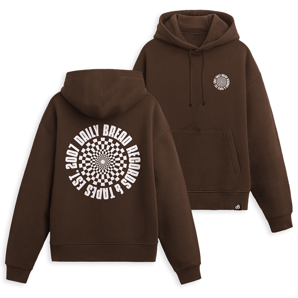 Daily Bread Merch Checkered R And T Brown Hoodie Dad Gifts For Father's Day 2025