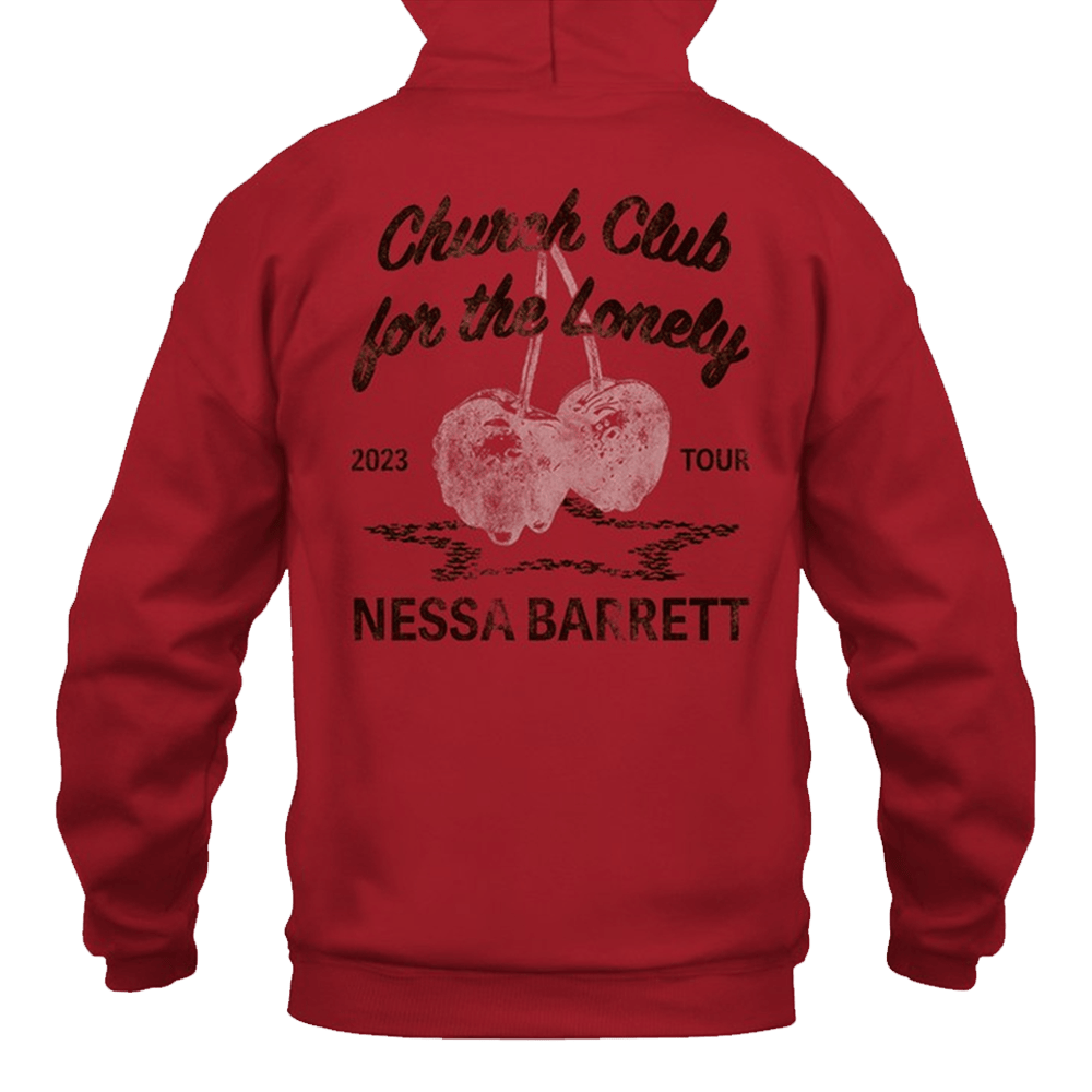 Nessa Barrett Merch Nessa Barrett Church Club Cherry Hoodie Mothers Day Present Ideas
