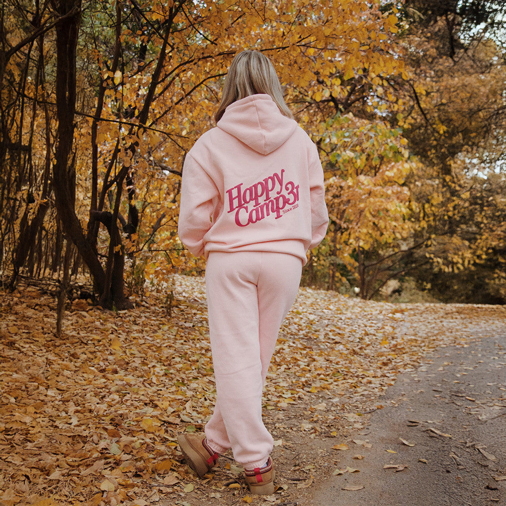 Happy Camper Pink Hoodie Happy Camper Sweatshirt Mother's Day Gifts 2025 Gift for Brother