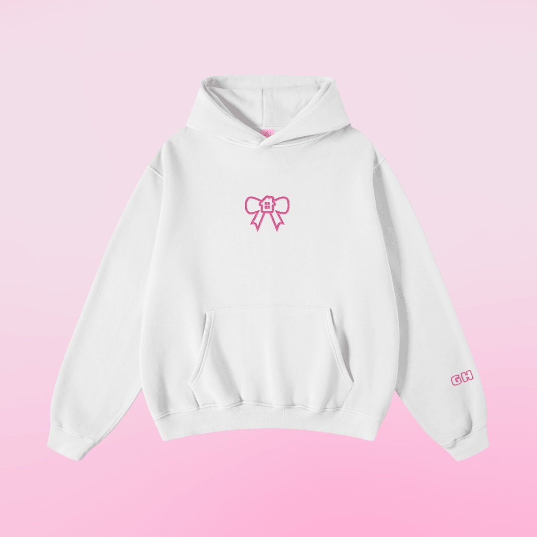 Glow House Hoodie White You Are Loved Bow Hoodie Cute Mothers Day Gifts