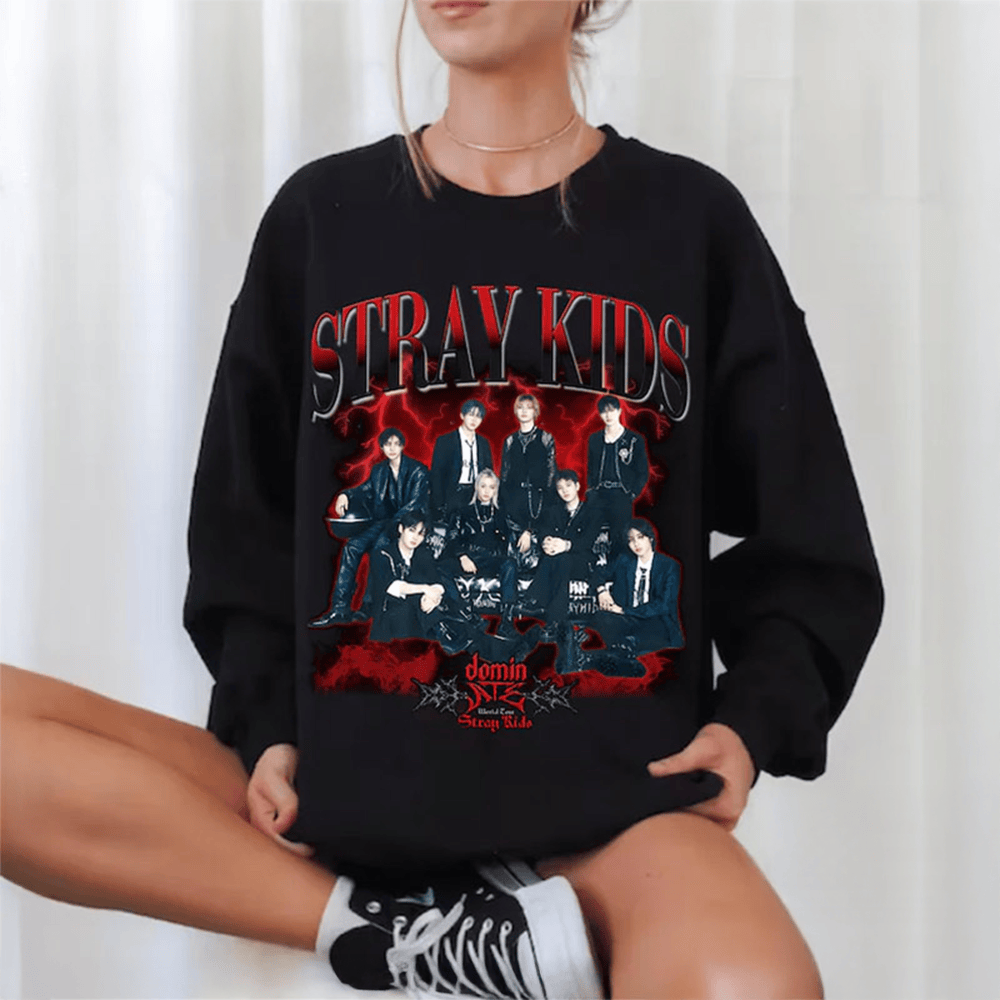 Live Nation Stray Kids Merch Stray Kids Dominate World Tour Sweatshirt Stray Kids Tour Merch