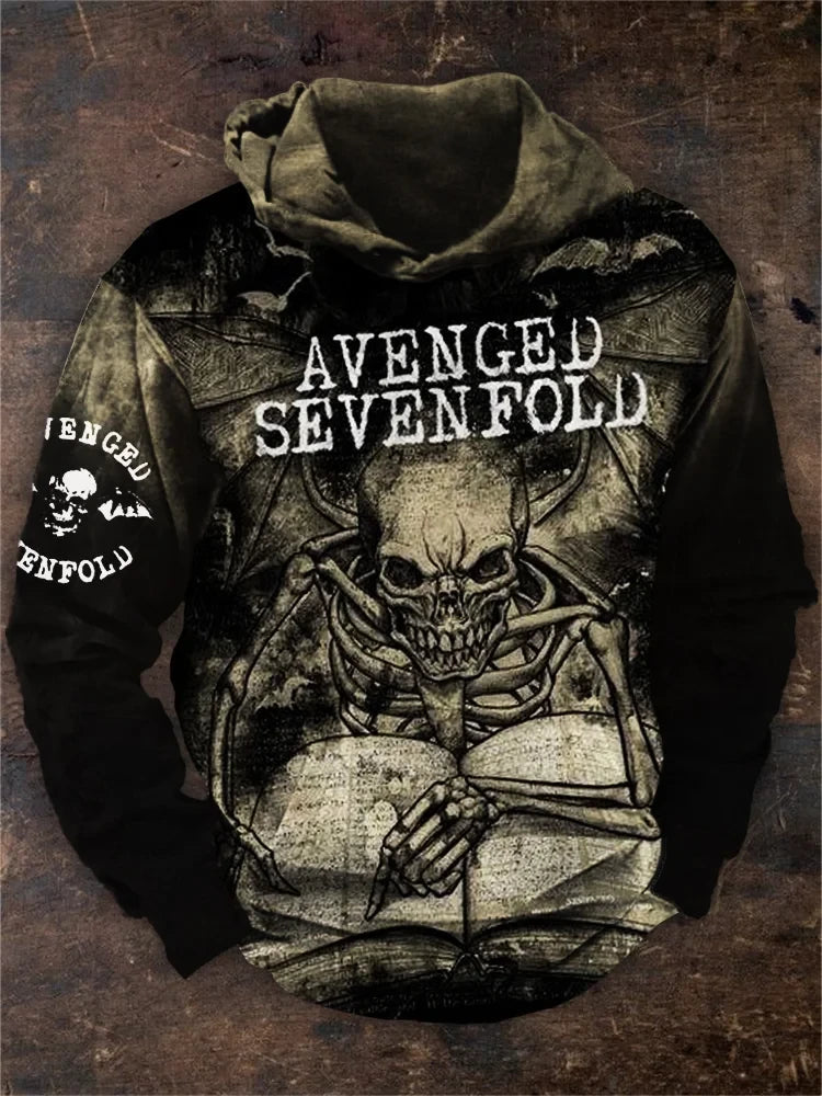 Avenged Sevenfold Merch Avenged Sevenfold Skull Hoodie A7X Merch Father's Day Present Ideas