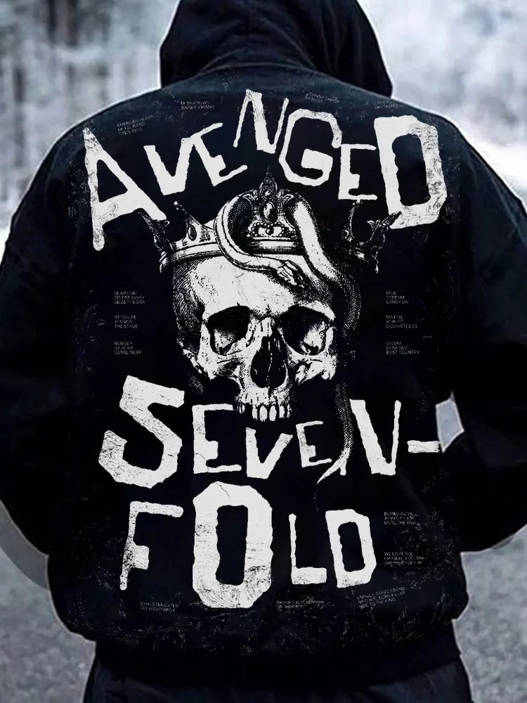 Avenged Sevenfold Merch Skull Avenged Sevenfold Hoodie 47X Merch Stepdad Gifts For Father's Day