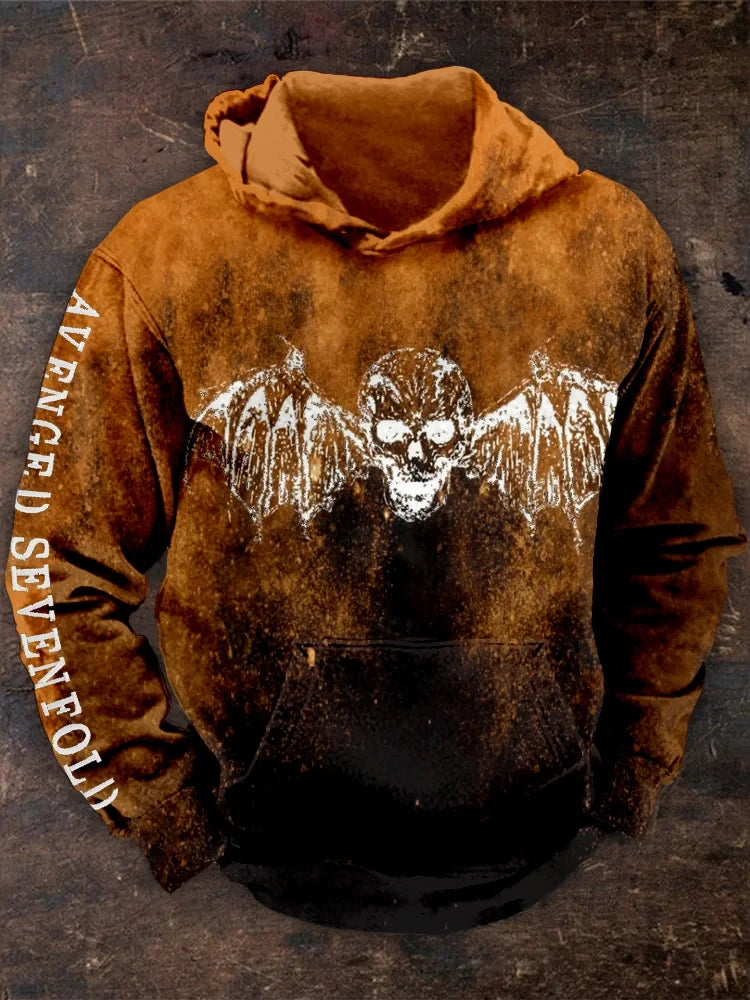 Avenged Sevenfold Merch Wings Skull A7X Sweatshirt Father's Day Gifts For Grandpa
