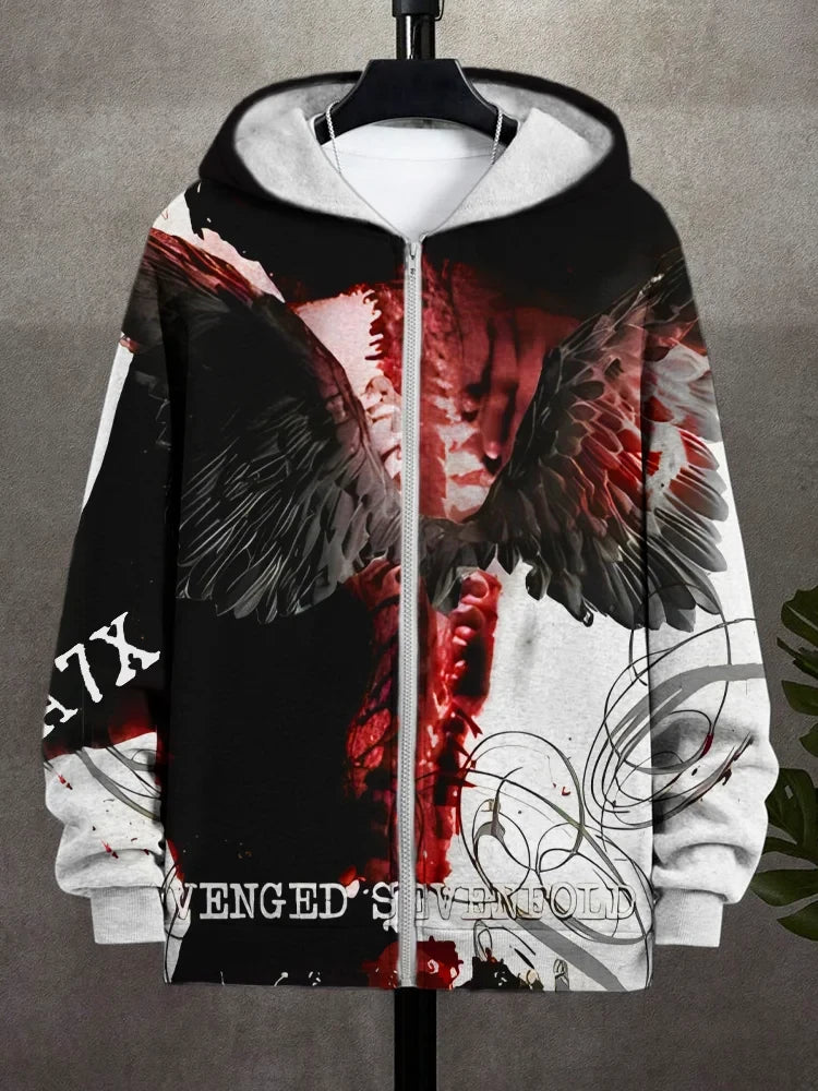 Avenged Sevenfold Merch Avenged Sevenfold Zip Hoodie A7X Merch Meaningful Father's Day Gifts
