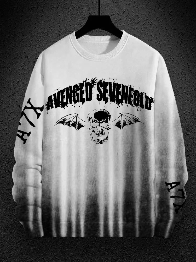 Avenged Sevenfold Merch Avenged Sevenfold Bat Skull Sweatshirt Online Mother Day Gifts