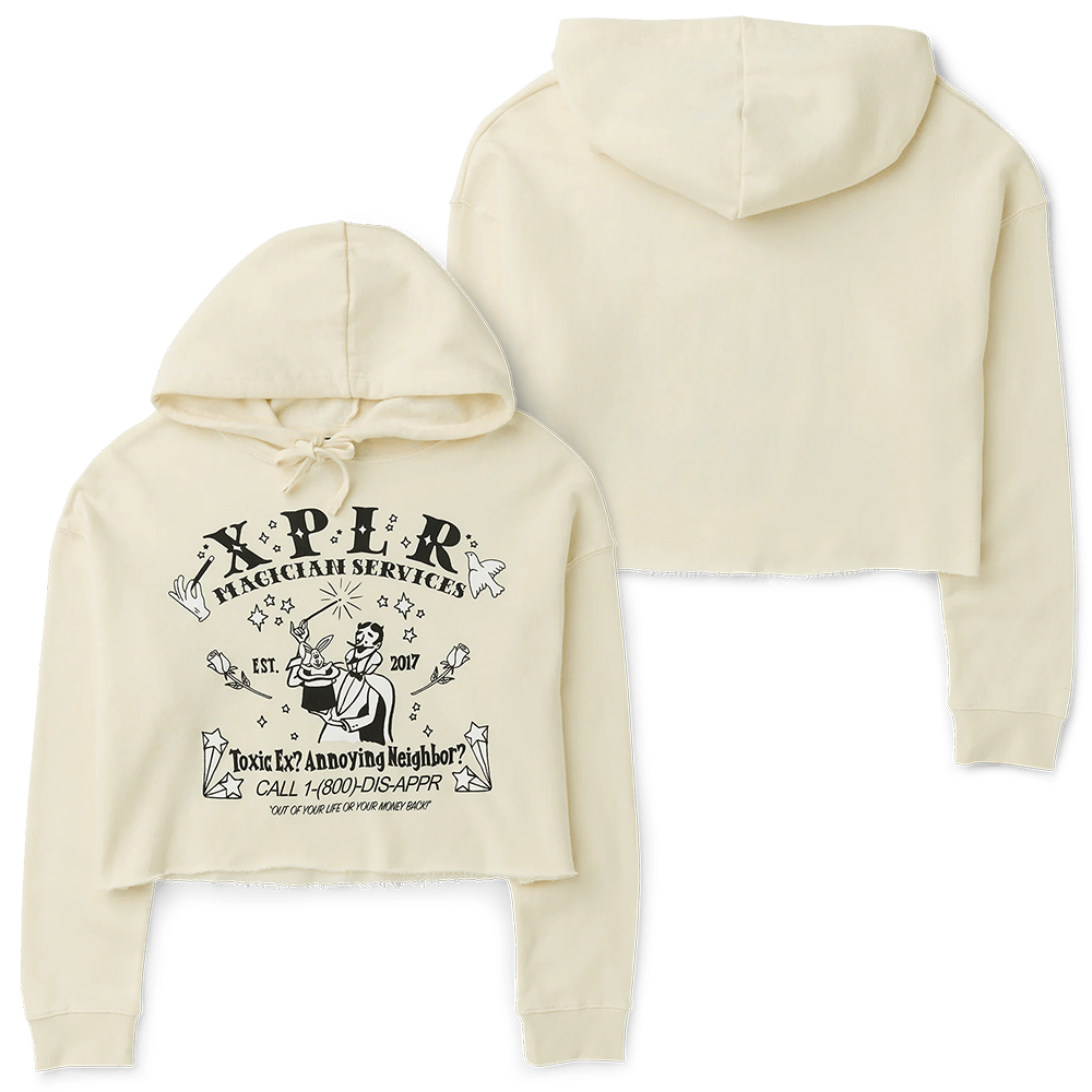 XPLR Merch Sam And Colby Hodoie Magician Services Cropped Hoodie Mother's Day Gifts For Wife