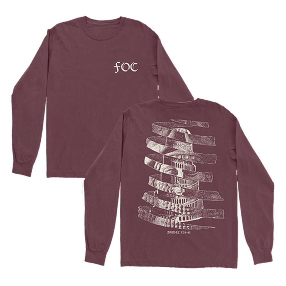Earl Sweatshirt Merch Spiral Majesty Burgundy Long Sleeve T-Shirt Gifts For Father's Day Ideas