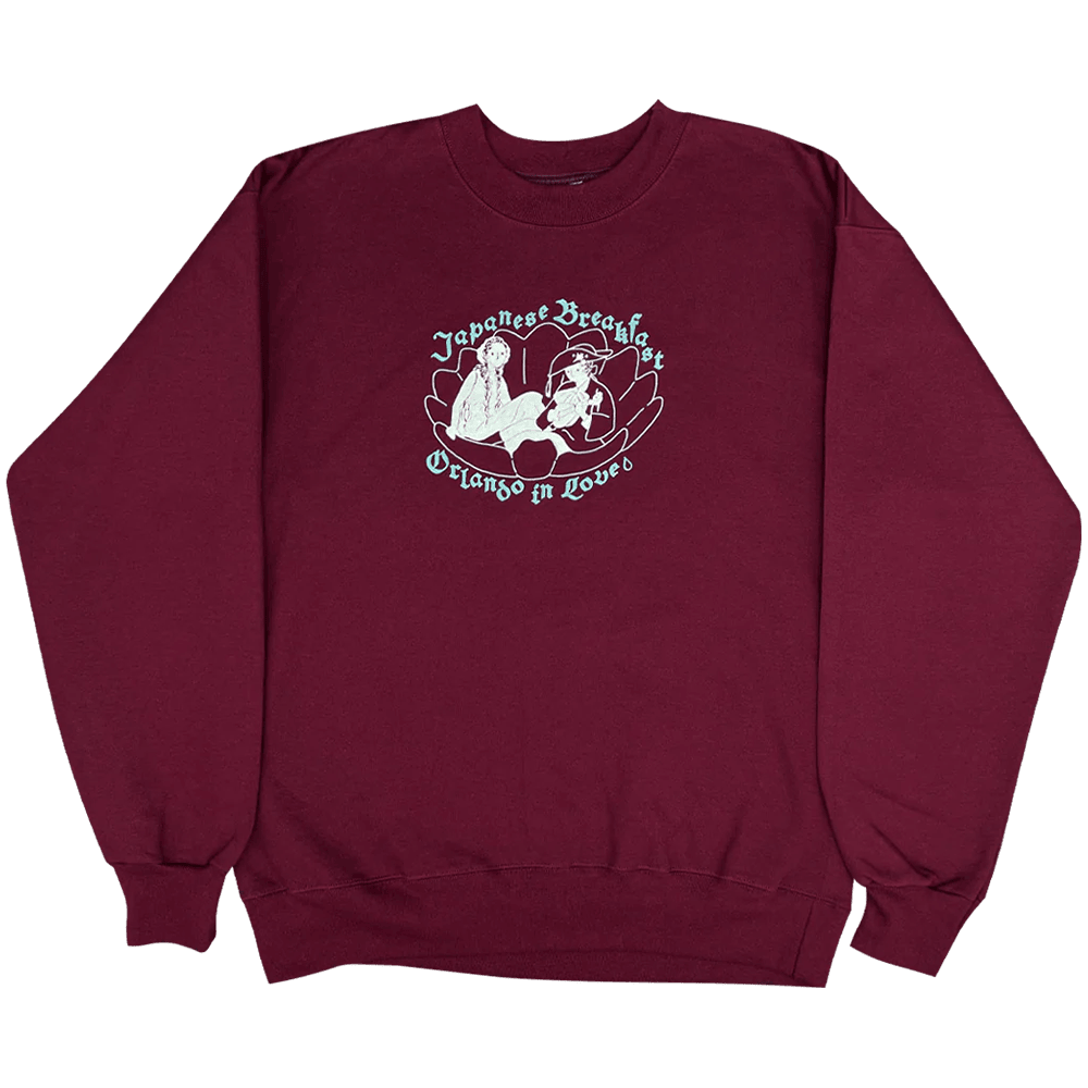 Japanese Breakfast Merch JB Orlando In Love Maroon Sweatshirt Good Fathers Day Gifts