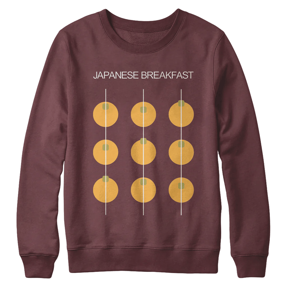 Japanese Breakfast Merch JB Persimmon Maroon Sweatshirt Last Minute Father'sDay Gifts