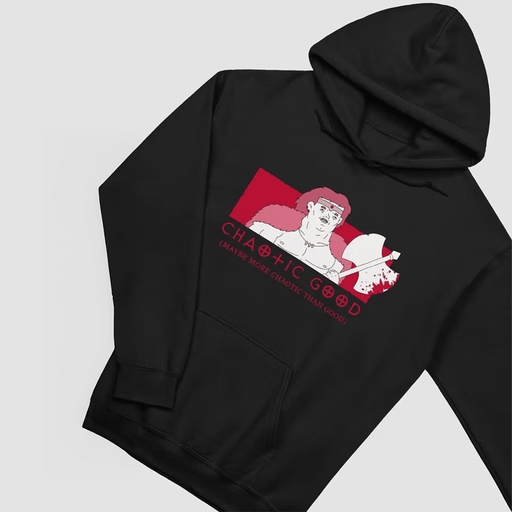 Dungeon Soup Merch Chaotic Good Barbarian Hoodie Good Father's Day Presents