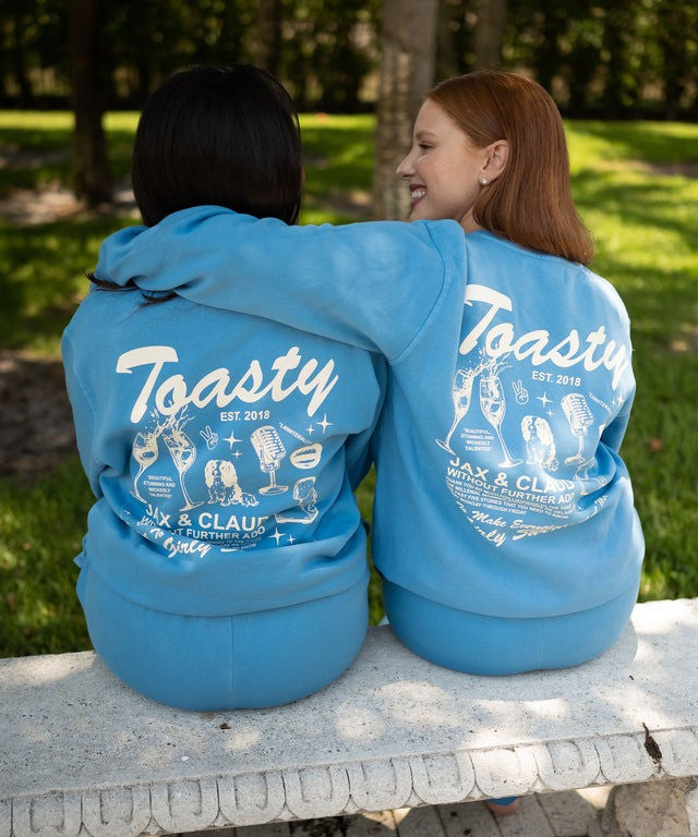 Shop Toast Merch Blue Toasty Est 2018 Sweatshirt And Sweatpant Sets Gift For Wife
